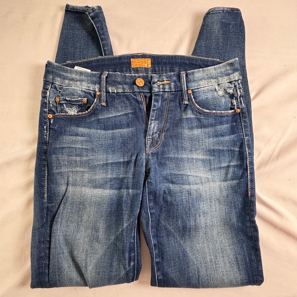 Casual Mother Blue Boyfriend Jeans